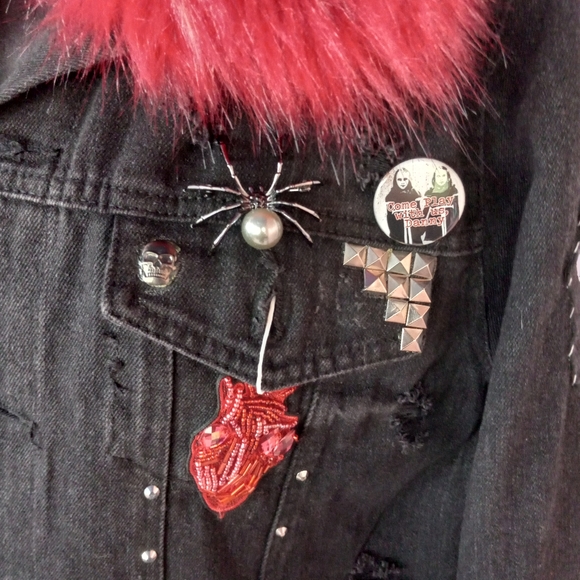 Foxy Nosferatu- CUSTOM Classic Horror Queen RAGE Jacket- PRICE FIRM! ooak - Picture 10 of 16